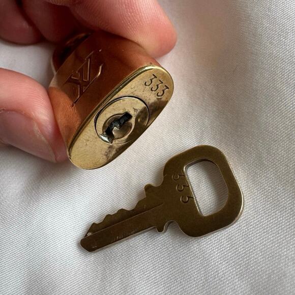 Rare Louis Vuitton Lock & Key Gold 333 Angel Number - Picture 7 of 11